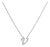 10K White Gold Diamond Accent "V" Initial Script Style Pendant Necklace For Sale