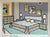 Art poster of Interior with Waterlilies (1991) by Roy Lichtenstein, one of the leading figures of Pop Art. In this later...