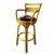 Restored 2-Strand Arch Base Rattan Bar Stools W/ Armrest, Set of 3 For Sale - Image 4 of 6