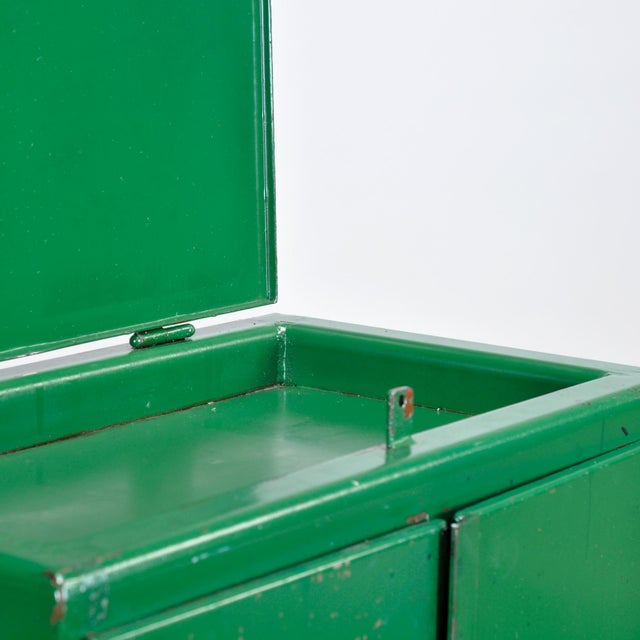 Industrial Iron Green Cabinet, 1970s For Sale - Image 9 of 16
