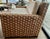 Beautifully woven sofa in natural color with bench cushions in off-white, performance canvas. Excellent condition. Serena...