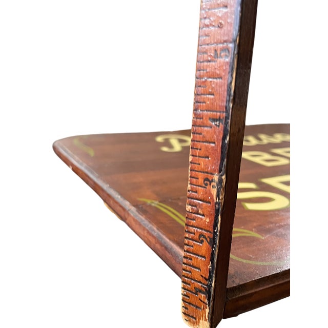 Brown 1980s Hand-Lettered “Please Be Seated” Solid Wood Sign, 20" For Sale - Image 8 of 9
