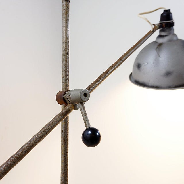 Industrial Articulating Floor Lamp, 1930s For Sale - Image 11 of 16