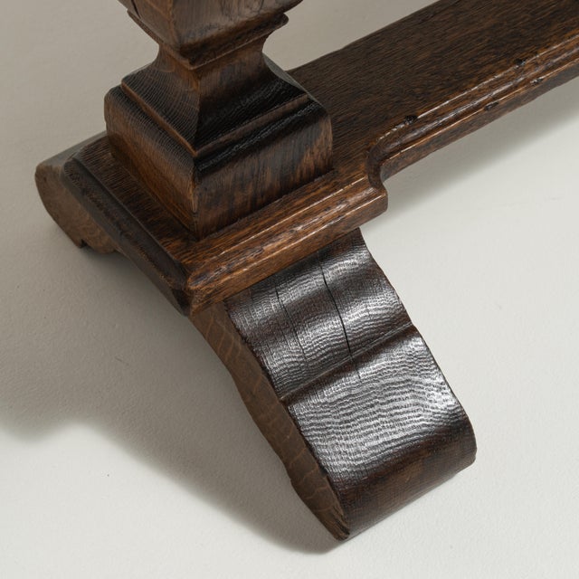 Brown 1970s Oak Refectory Coffee Table For Sale - Image 8 of 16
