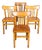 Vintage Luterma Chairs in Honey Oak and Bentwood, 1950s, Set of 4 For Sale