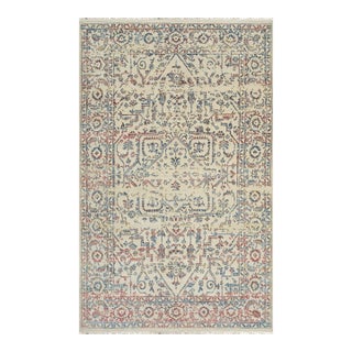 9x12 Lila Chic Multicolor Floral Modern Hand Knotted Wool & Viscose Carpet Rug For Sale