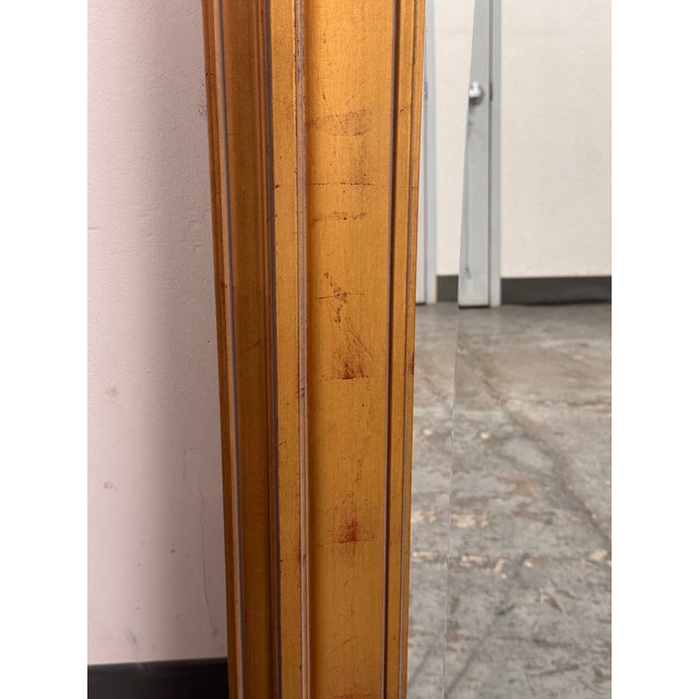 Gold Custom Design Wall / Leaning Mirror For Sale - Image 8 of 12