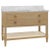 Contemporary Matthew Izzo Home Cutler 48" Cerused Oak Two Drawer Single Sink Bath Vanity With Open Cane Shelf and Brass Drawer Pulls For Sale - Image 3 of 7