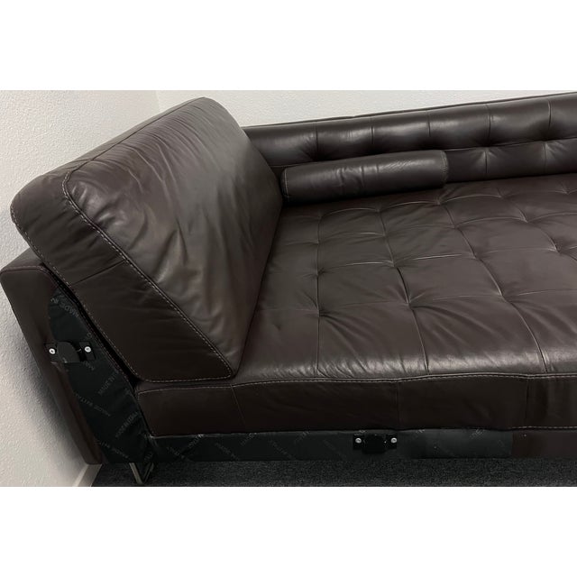 Bracci Italian Chocolate Leather "Living" Sectional Chairish