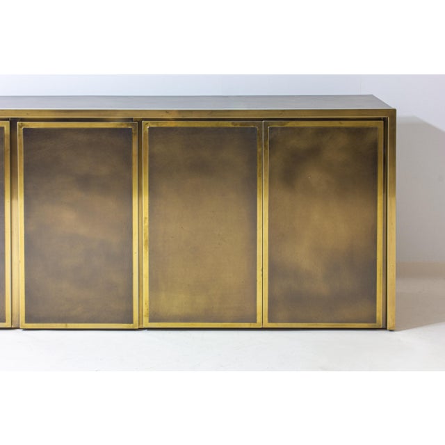 Vintage Sideboard in Brushed Brass from Belgo Chrom, 1970s For Sale - Image 16 of 18