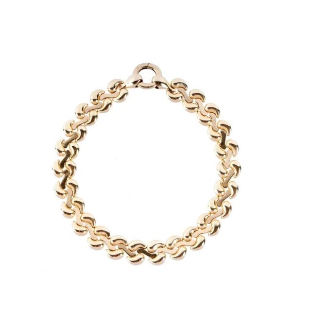 Gold Heavy 14k Yellow Gold Italian Link Necklace, 81.5 Grams For Sale - Image 8 of 8