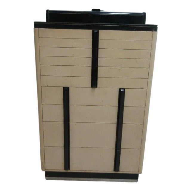 1940s Art Deco Dental Cabinet Industrial Medical Chest Dresser Tan 10 Drawer For Sale