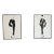 Set of 2-1950s Mid-Century French Fashion Drawings in Gouache, Signed, Matted For Sale