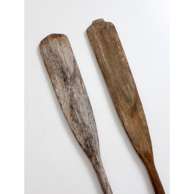 Vintage Wooden Boat Oars Pair For Sale - Image 6 of 15