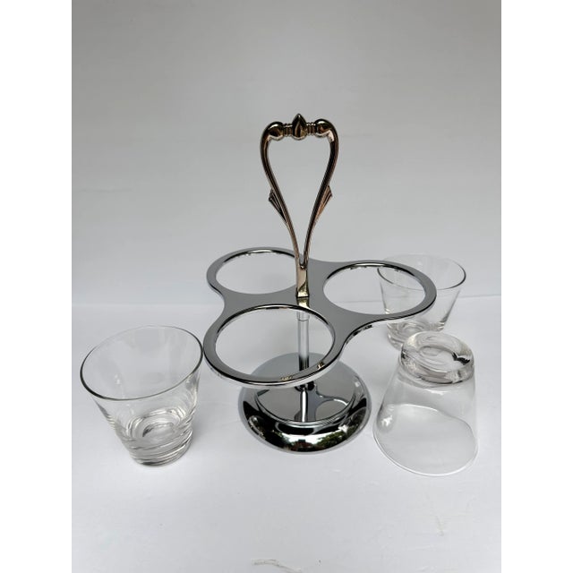 Metal Mid 20th Century Serving Condiment Carousel Caddy Vogue by Kromex For Sale - Image 7 of 8