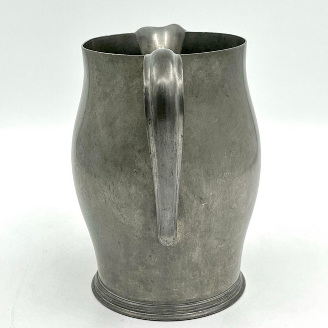 Vintage Plymouth Pewter Pitcher Vase Made in Usa 8" High For Sale - Image 4 of 8