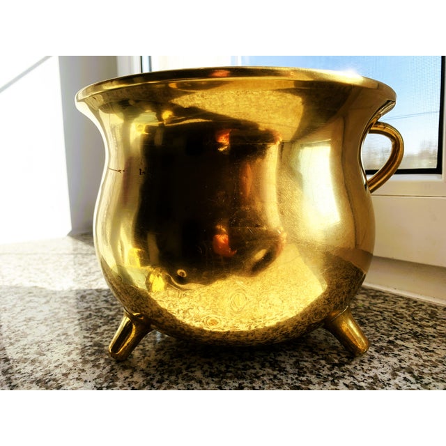 Antique Flowerpot in Brass For Sale - Image 9 of 18