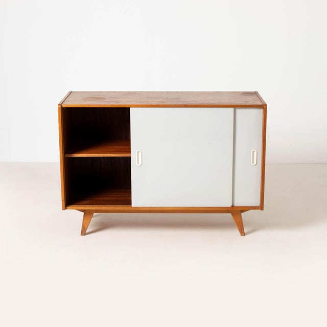 Mid-Century Modern Sideboard with Sliding Door by Jiří Jiroutek for Interier Praha, Former Czechoslovakia, 1960s For Sale - Image 3 of 14