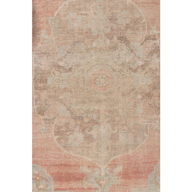 1940s Vintage Circa 1940 Turkish Oushak Rug 7ft 5in X 11ft 2in For Sale - Image 5 of 7