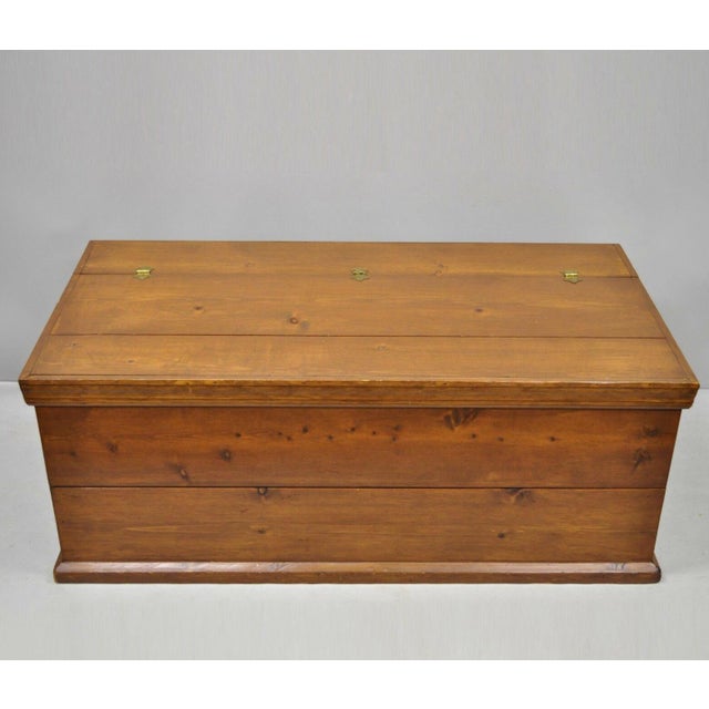 Large Vintage Knotty Pine Wood Blanket Chest Trunk Storage Chairish