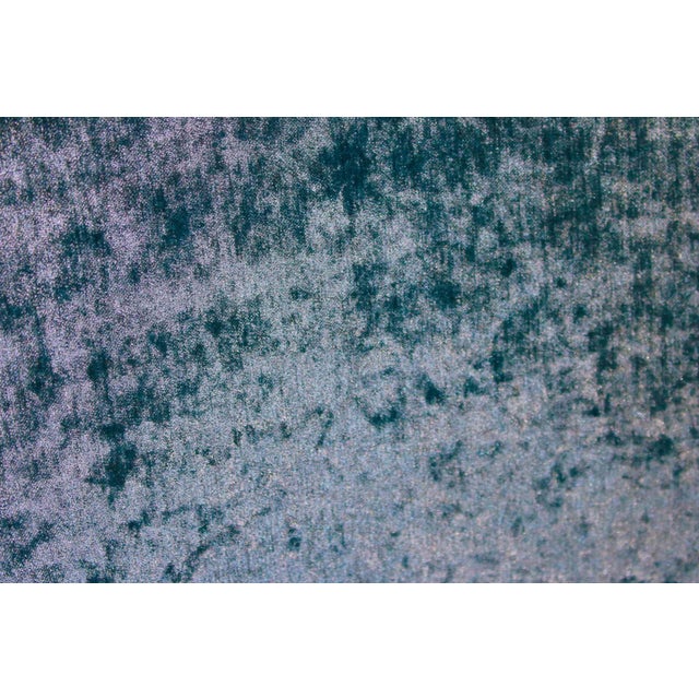 Blue Mid-Century Velvet Armchairs, 1960s, Set of 2 For Sale - Image 8 of 9