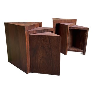 Mid Century Modern Attributed to Jean-Michel Frank's Ingenious Nesting Table For Sale