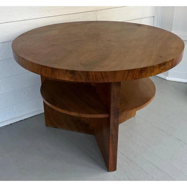 German Art Deco Round Center Table Circa 1930 For Sale - Image 10 of 13