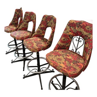 Mid Century Bar Stools - Set of 4 For Sale