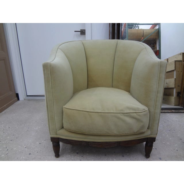 French Louis XVI Style Channel Back Bergere For Sale - Image 12 of 12