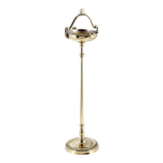 Circa 1920 At-7836 Solid Brass Cigar Ashtray For Sale