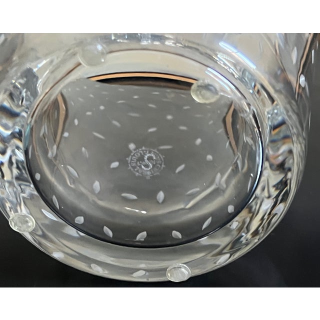 Saint-Louis Mouth Blown and Hand Cut, Scalloped Top Vase For Sale - Image 12 of 13