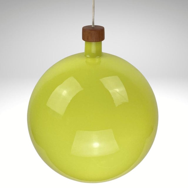 Mid-Century Modern Cascade Glass & Teak Lamps from Luxus, Set of 8 For Sale - Image 3 of 18