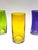 Set of 6 Colorful Vintage Curved German Highball Glasses For Sale - Image 4 of 4