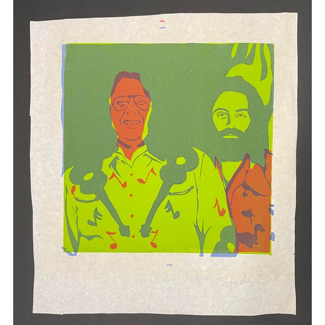 1970s Richard Snyder Musicians Serigraph For Sale - Image 4 of 4