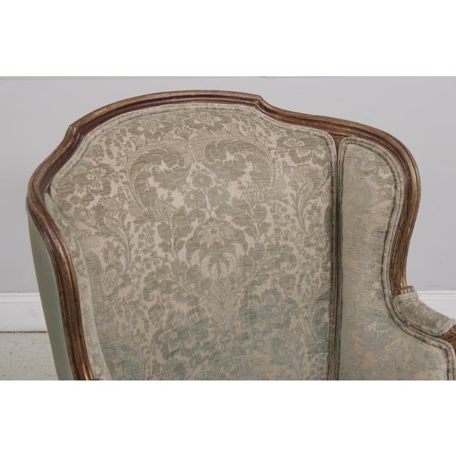 Louis XV Style 3 Piece Upholstered Chaise Lounge Chair Set For Sale In Philadelphia - Image 6 of 18
