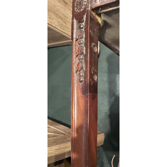 Wood Vintage Mahogany Elbow Chair – Chippendale Revival Elegance – Circa 1920s For Sale - Image 7 of 11