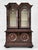 Rococo 19th Century Kussenkast Display Bookcase in Wood Marquetry, Glass and Velvet For Sale - Image 3 of 12