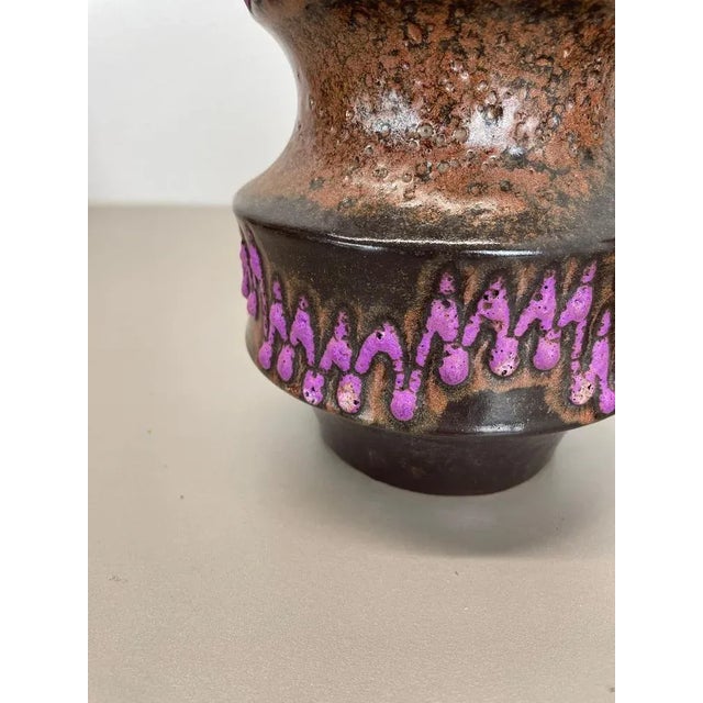 WGP Pink Orange Ceramic Fat Lava Vases from Scheurich, Germany, 1970s, Set of 2 For Sale - Image 6 of 18