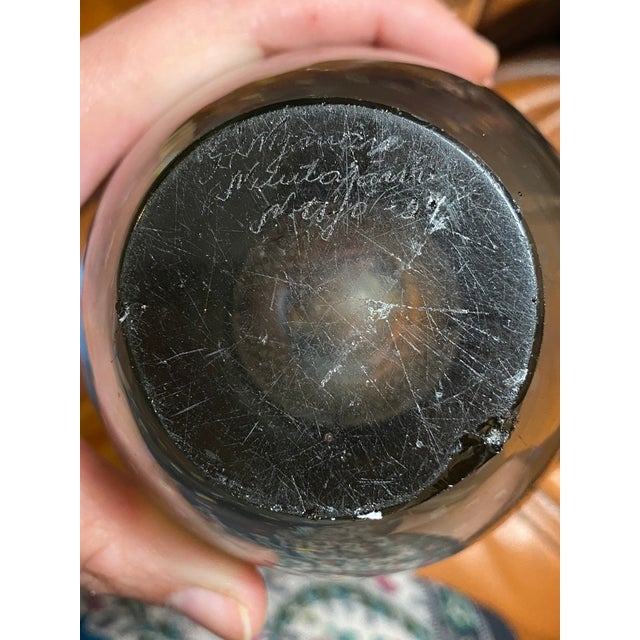 1920s Gunnel Nyman for Nuutajarvi Notsjo Control Bubble Vase • Signed For Sale - Image 12 of 13