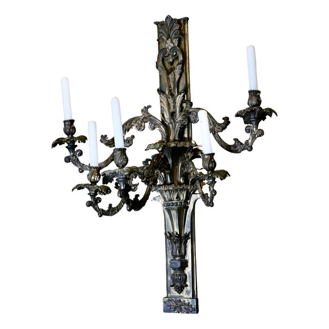 Antique Five-Branch Wall Sconce For Sale