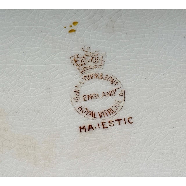 Ceramic Antique John Haddock & Sons Royal Vitreous Majestic Pattern Serving Platter For Sale - Image 7 of 7