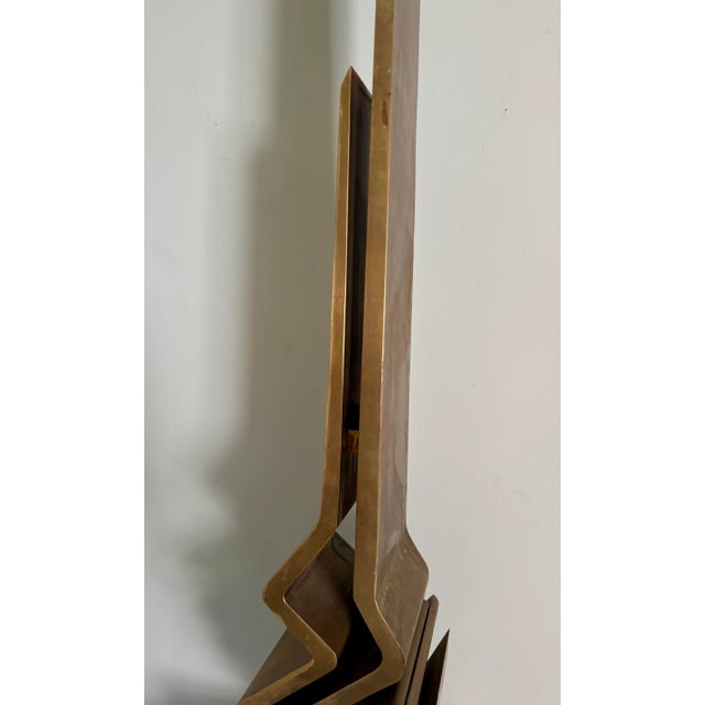 Impressive 47 1/2” Giorgio Zennaro Founderia Gurato Venezia Sky Scraper Bronze Abstract Sculpture For Sale - Image 9 of 12