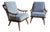 1940s Conant Ball Solid Maple Lounge Chairs, Restored Pair For Sale