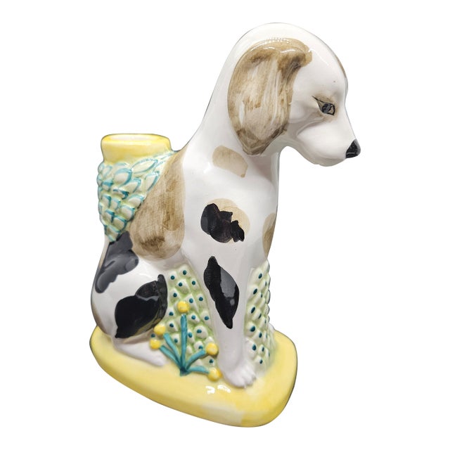 Vintage Staffordshire-Esque Candlestick, Made in Italy For Sale