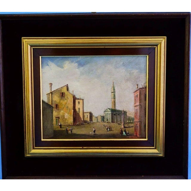 De Momi, Landscape View of Venice, 20th Century, Oil Painting on Canvas, Framed For Sale - Image 11 of 11