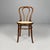 Italian chairs in wood and straw, early 1900s Set of four chairs with round straw seats. The backrest and legs are made of...