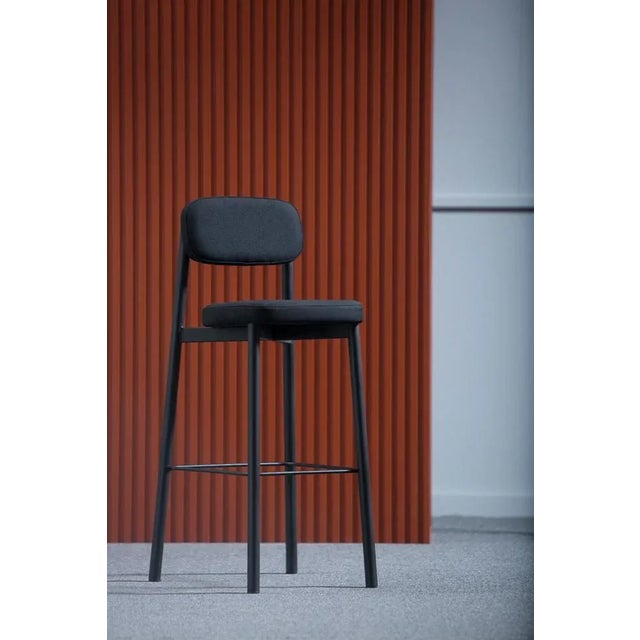 Contemporary Black Residence 75 Counter Chairs by Kann Design, Set of 6 For Sale - Image 3 of 5