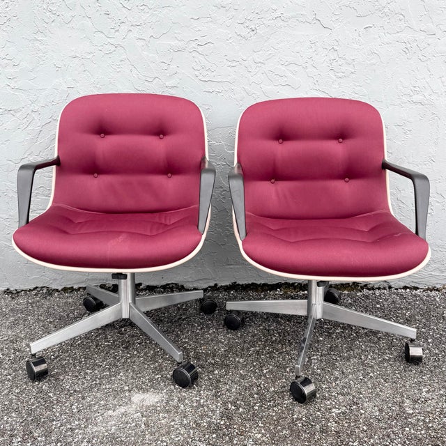 Steelcase 1988 Vintage Tufted Office Chairs by Steelcase - Set of 6 For Sale - Image 4 of 12