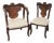 French Style Antique Mahogany Armchair & Single Chair Mother of Pearl For Sale