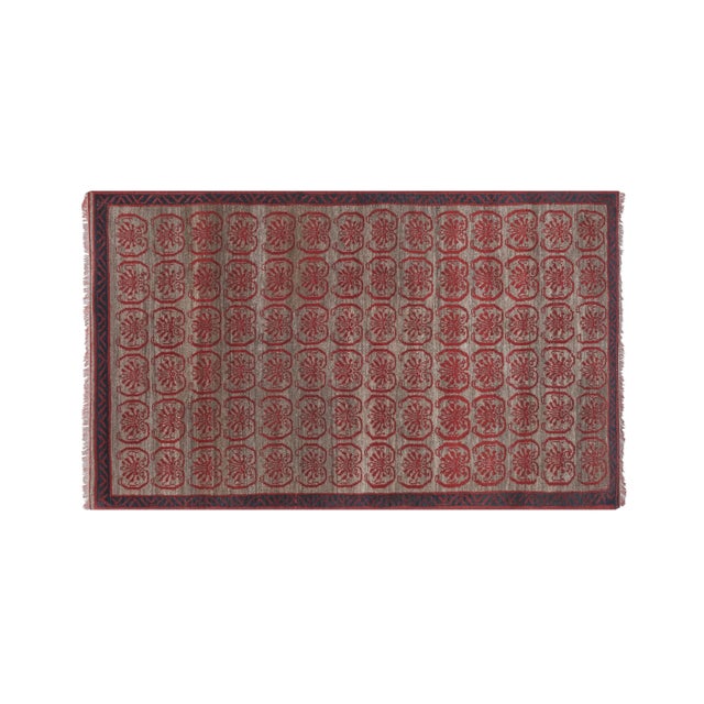 Oversize Bohemian Striped Wool Kilim Rug 1'9" x 4'6" 21" x 54" / 54 x 138 Cm Hand woven with high quality pure wool...